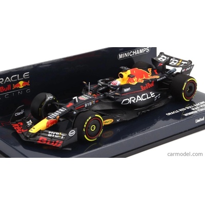 Minichamps Red bull F1 Rb19 Team Oracle Red Bull Racing N 1 Víťaz majstrovstiev sveta Monza Italy Gp 2023 Max Verstappen Matt Blue 1:43