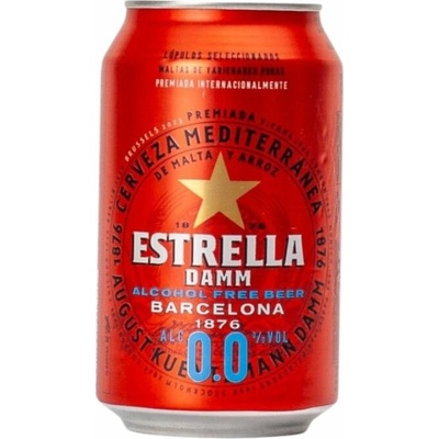 Damm Estrella Alcohol Free 0% 0,33 l (plech)