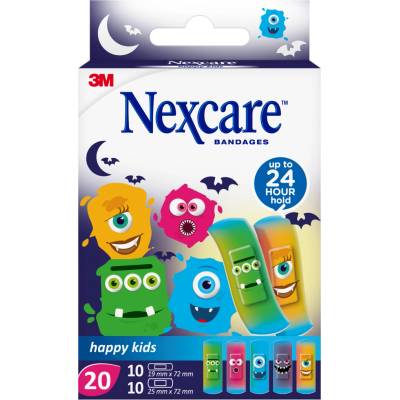 3M NEXCARE Happy Kids náplast příšerky 20 ks