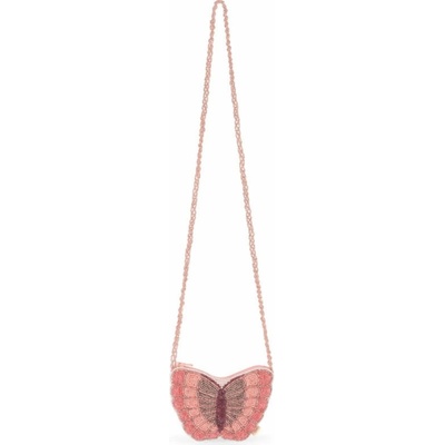 Konges Sløjd Dětská kabelka Butterfly růžová sklo textil