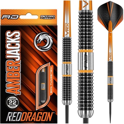 Šípky Red Dragon steel Amberjack 18 - 22g, 90% wolfram Hmotnosť šípky: 22g