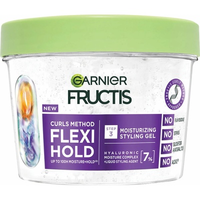 Garnier Fructis Curls Method Flexi Hold hydratačný stylingový gél pre všetky typy kučeravých a vlnitých vlasov 370 ml