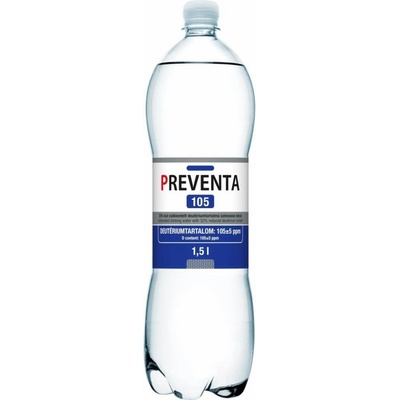 Preventa Sýtená stolová voda s obsahom deutéria 105ppm 1,5 l