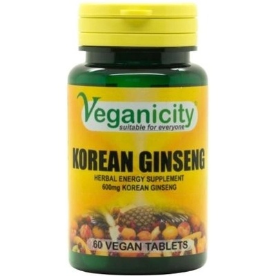 Veganicity Kórejský ženšen 600mg 60 tabliet