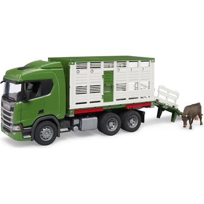 Bruder Přepravník zvířat Scania s figurkou krávy 3548