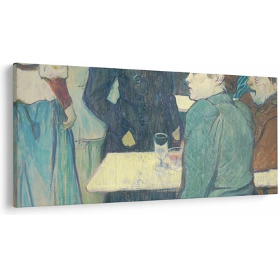Obraz - Henri de Toulouse-Lautrec, A Corner of the Moulin de la Galette, reprodukcia, jednodielne 200x100 cm