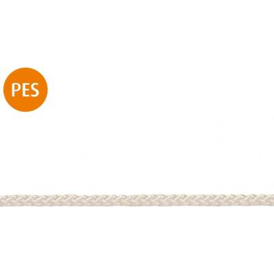 CONACORD Pletené polyesterové lano , průměr 4 mm, bílé, prodáváno na metráž