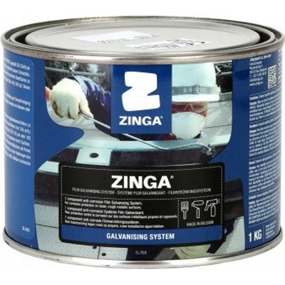 ZINGA farba na galvanizáciu za studena kovovo sivá 0,5 kg