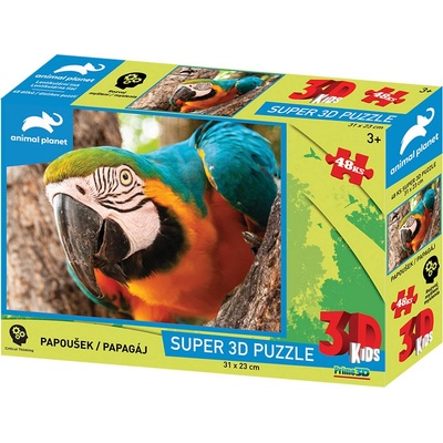 Prime3D Papoušek 3D 48 dílků