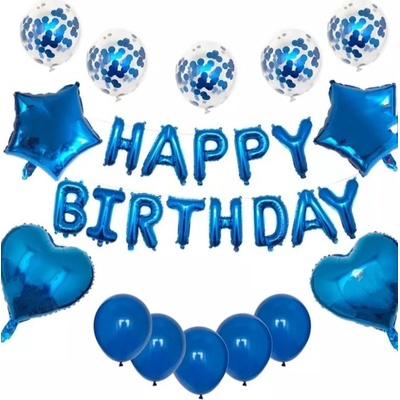G4Y Happy Birthday balónkový set modrá