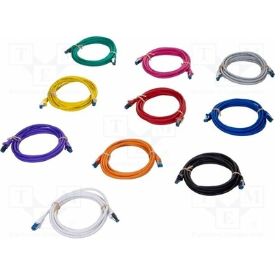 Goobay 69817 Patch S/FTP Kat: 6a RJ45 vidlice z obou stran lanko Cu