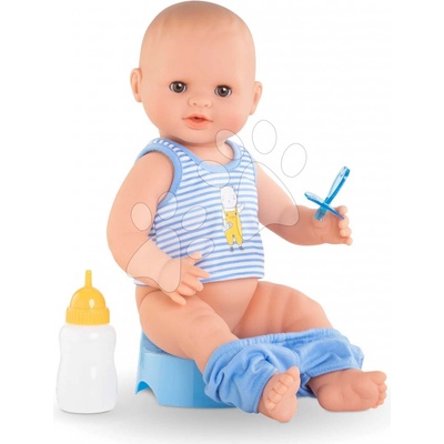 Corolle Paul pije a čurá Mon Grand Poupon s hnědýma mrkacíma očima 36 cm