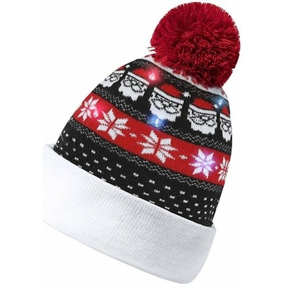 Vianočná čiapka s LED svetlom viacfarebná