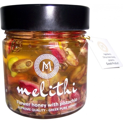 Melithi Med z citrusů - pomeranč a mandarinka s pistáciovými oříšky 250 g