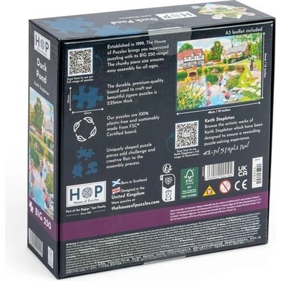 House of Puzzles Dedinská idyla pri rybníku 250 veľkých dielov