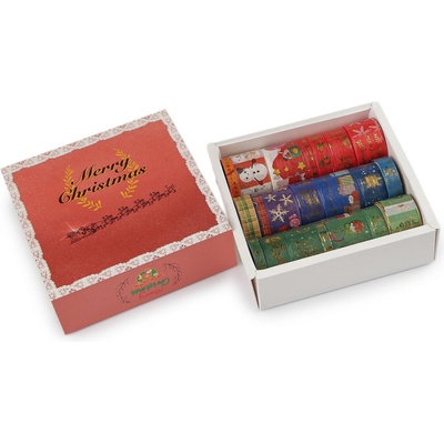 Washi vánoční ozdobná lepicí páska sada Varianta: mix variant v krabičce, Balení: 3 sada