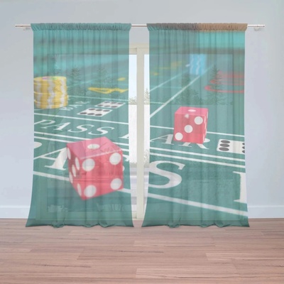 Sablio Záclony Kocky: 2ks 150x250cm