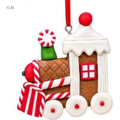 Home Accents Dekoratívny Závesná Ozdoba Na Stromček Vlak 9,5 cm