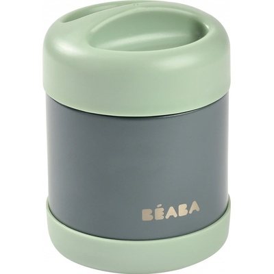 Beaba Termoska na oběd z nerezové oceli se vzduchotěsným uzávěrem Mineral Grey Sage Green 300 ml