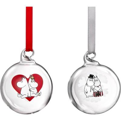 Muurla Set vianočných ozdôb Moomin Heart/Snowflake 5cm / 2ks