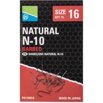 Preston Natural N-10 Hooks veľ.12 15 ks