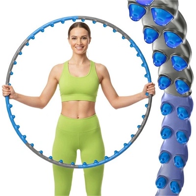 Hula hoop TRIZAND s magnetickými výstupkami, skladací 110 cm