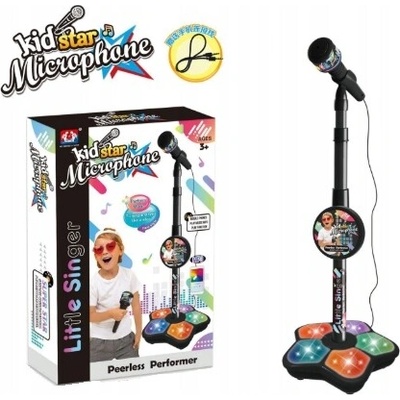 Detský Kid Star Microphone Malá hviezda na pódiu Čierna