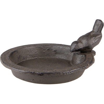 Clayre & Eef Hnědé litinové pítko/ krmítko pro ptáčky 16 x 18 x 9 cm – Hledejceny.cz