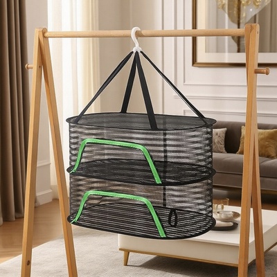 ELEMENTRIX STT257 Závesná sieť na sušenie byliniek a húb 2 poschodia 50 × 70 cm