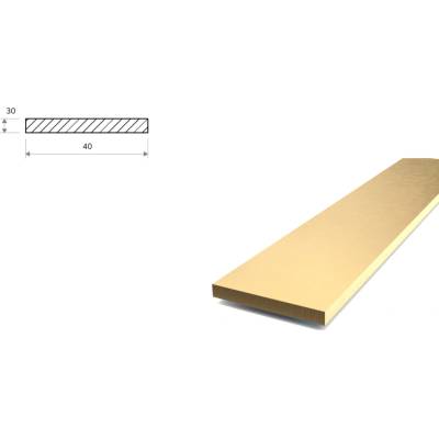 Mosadzná tyč plochá 40x30 (CW617N)