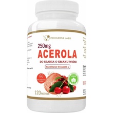 Progress Labs Pastilky s vitamínom C z aceroly 250 mg 120 pastiliek
