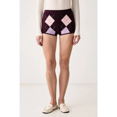 Guess šortky dámske GRACIE W6BD63.Z2171 burgundské