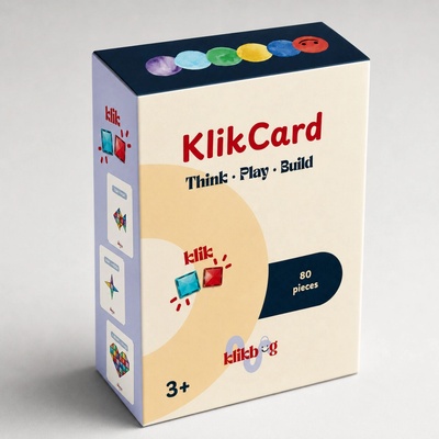KlikBag Stavební karty k magnetickým stavebnicím 80 ks