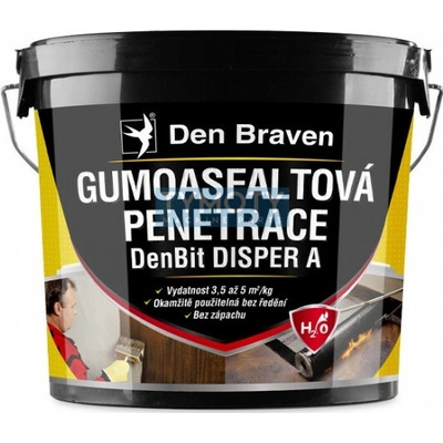 Debbex DenBit DISPER A - Gumoasfaltová penetrácia - 10 kg vedierko, čierna