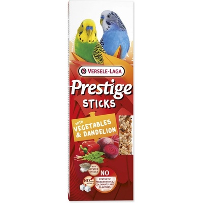 Versele-Laga Prestige Sticks tyčinky zelenina a pampeliška pro malé papoušky 60g