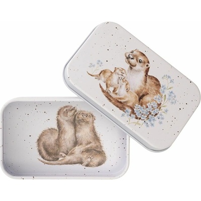 Plechová krabička na drobnosti Wrendale Designs "Otterly Adorable" - Vydry