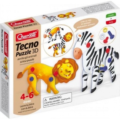 Quercetti Tecno Puzzle 3D lev a zebra 0540
