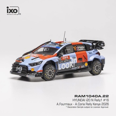 IXO Hyundai i20 N Rally1 Safari Rallye Kenya 2026 #16 Fourmaux Coria 1:43