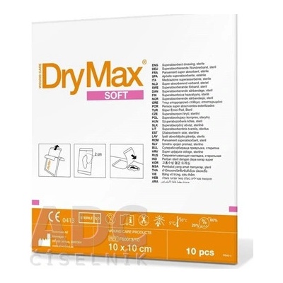 DryMax EXTRA SOFT Krytie superabsorpčné 10 x 10 cm 1 ks