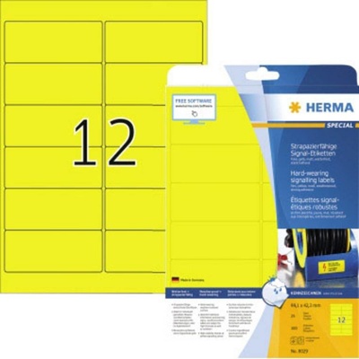Herma 8029 99.1 x 42.3 mm, fólie žltá 300 ks extra silné