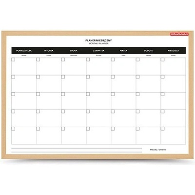 MEMOBE Mesačná plánovacia tabuľa magnetická 40 × 60 cm MTP060040.17.01.06