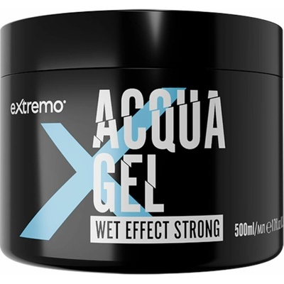 Extremo Acqua Gel Wet Effect Strong - gél na vlasy s mokrým efektom, výraznou pánskou vôňou a strednou fixáciou, 500 ml