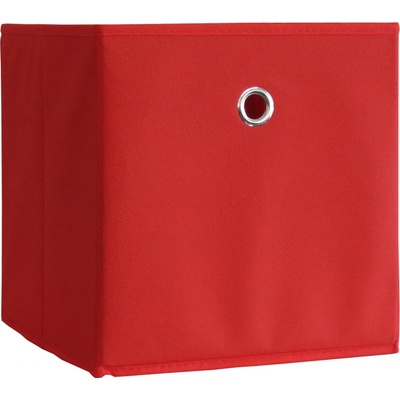 VCM Skládací box červený, 2 ks š 27 × h 27 × v 28 cm