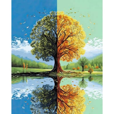 ZUTY Obrazy na stenu - Strom leto jeseň Rámovanie: vypnuté plátno na rám, Rozmer: 40x50 cm