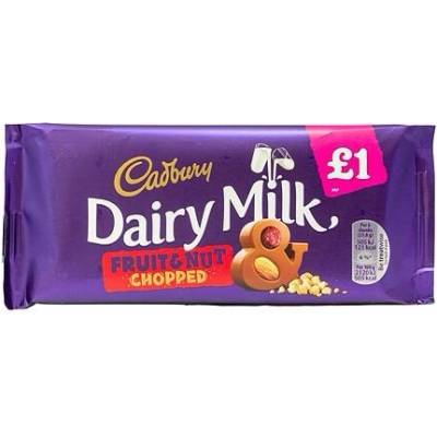 Cadbury Dairy Milk Fruit & Nut Chopped 22 x 95 g