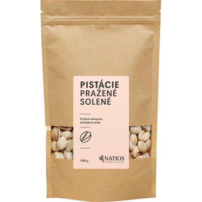 NATIOS Pistácie pražené nelúpané Solené 1000 g