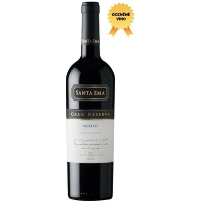 Santa Ema Gran Reserva Merlot suché červené 2024 13,5% 0,75 l (holá láhev)
