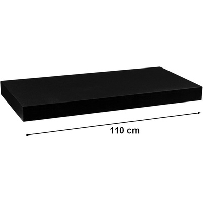 STILISTA Nástěnná police VOLATO černá 110 cm