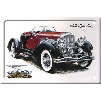 Plechová cedule automobilu Duesenberg, 150 x 100 mm
