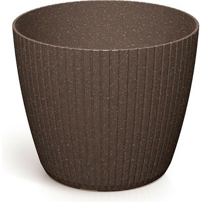 Prosperplast Květináč LAMIE ECOWOOD kávový, 15,8 cm